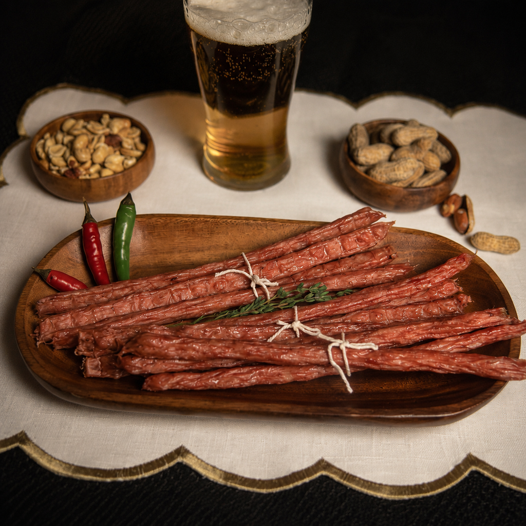 SMOKED & DRIED PORK BEER SAUSAGES